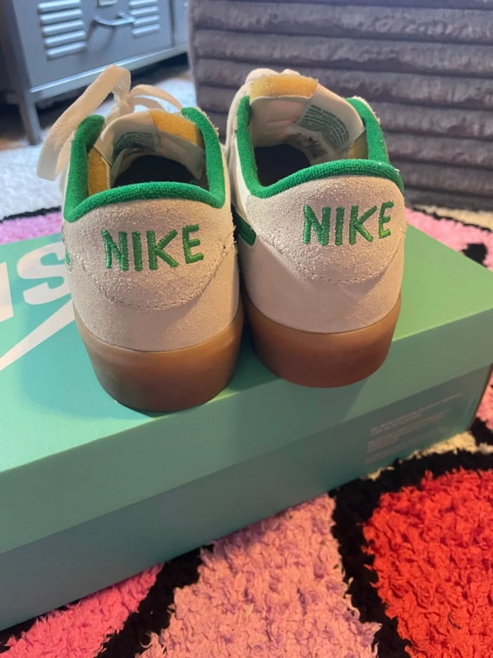 Nike SB Green & Beige Low-Top Sneakers